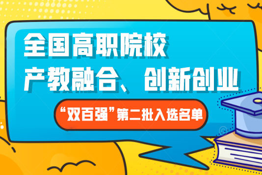 關(guān)于公布全國(guó)高職院校產(chǎn)教融合、創(chuàng)新創(chuàng)業(yè) “雙百?gòu)?qiáng)”評(píng)選第二